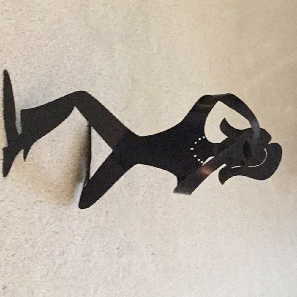 Handmade metal bottle holder